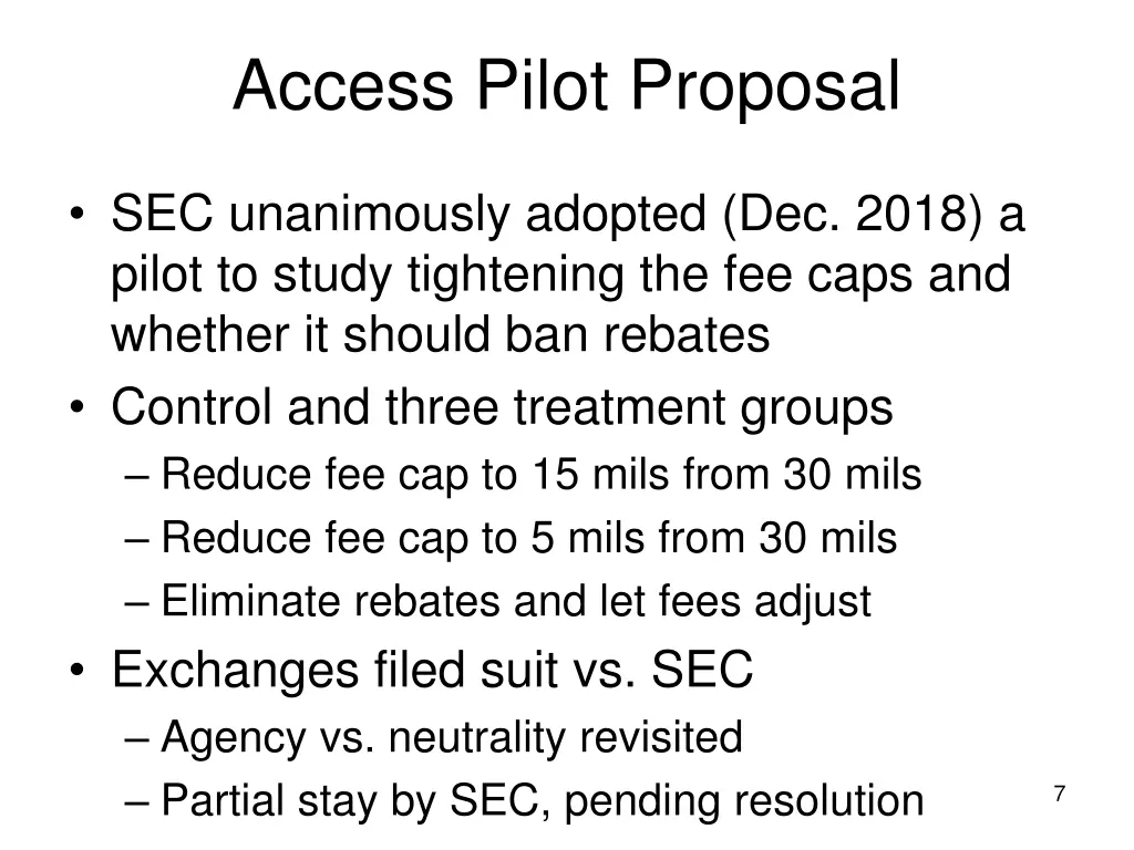 access pilot proposal