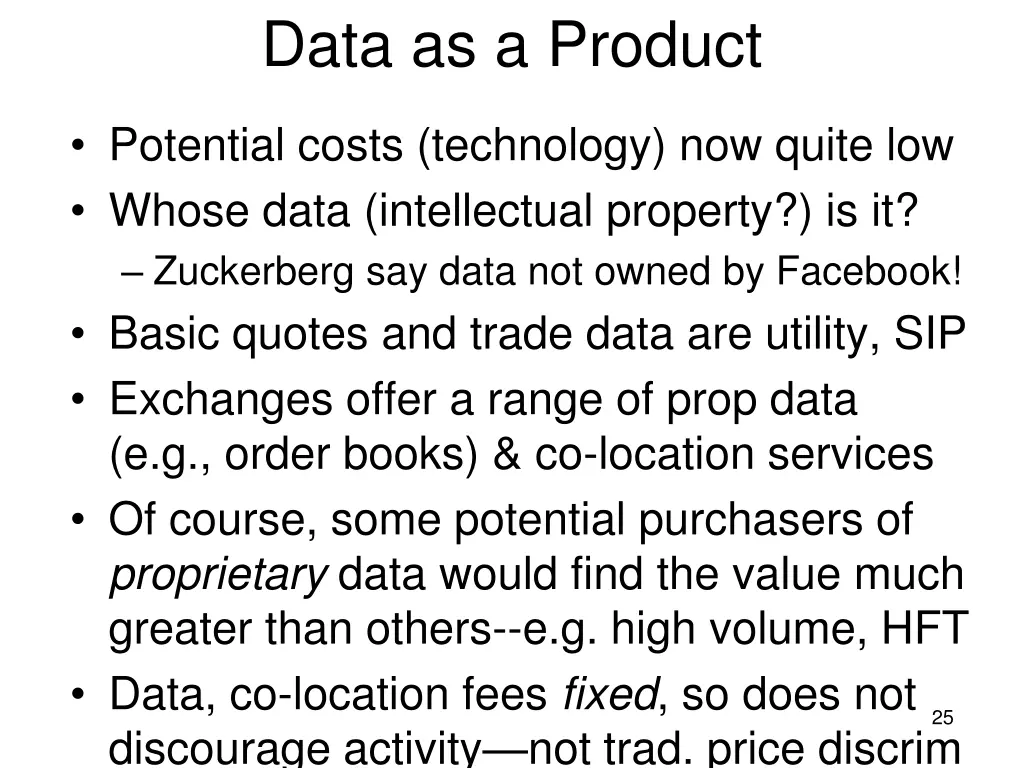 data as a product