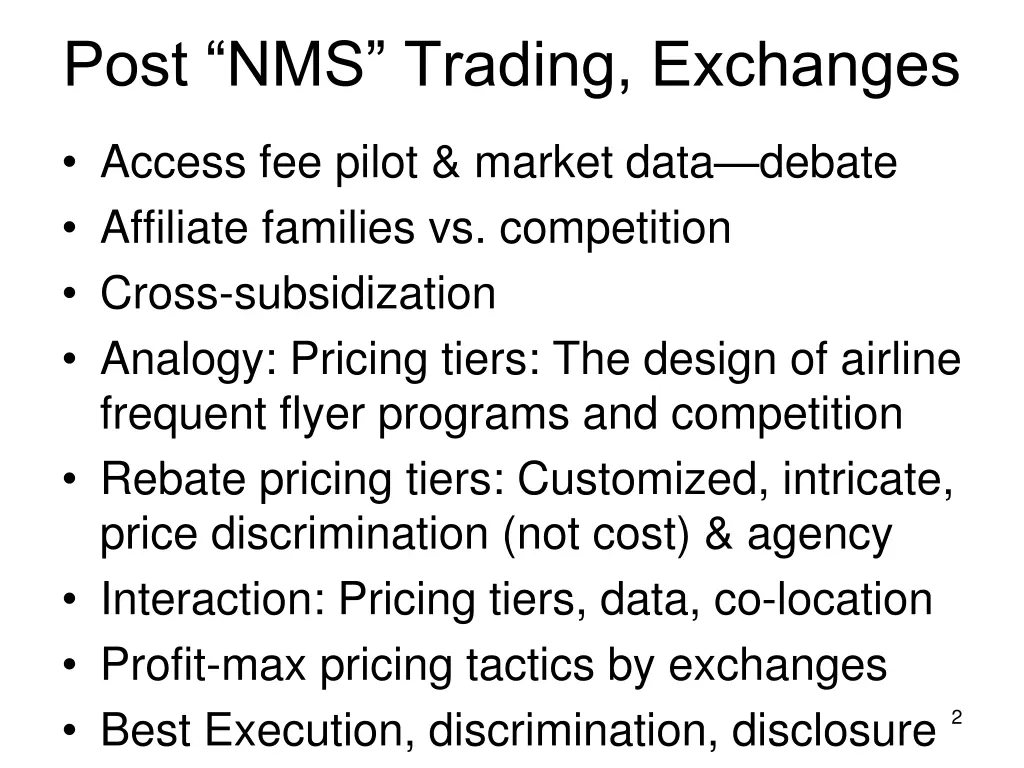 post nms trading exchanges