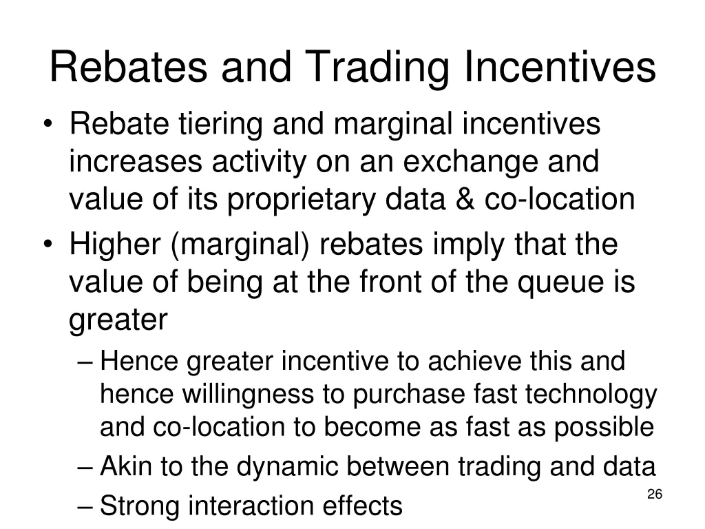 rebates and trading incentives rebate tiering