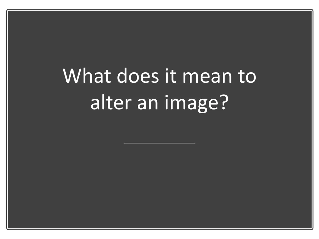 what does it mean to alter an image