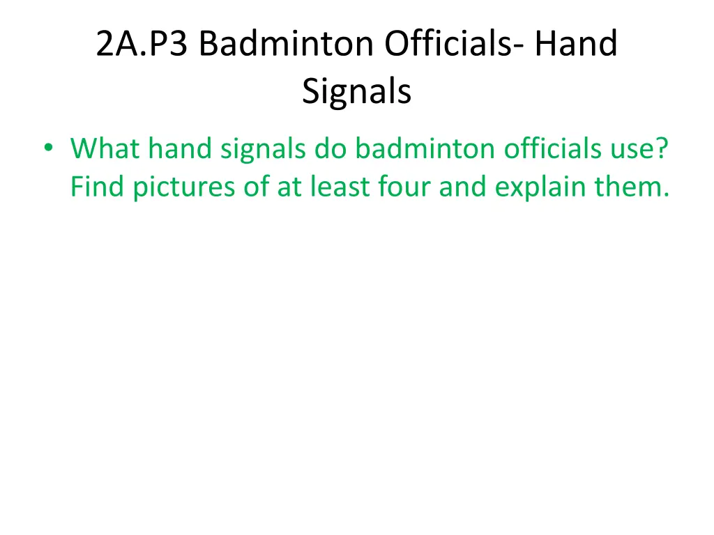 2a p3 badminton officials hand signals