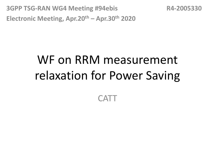 3gpp tsg ran wg4 meeting 94ebis electronic