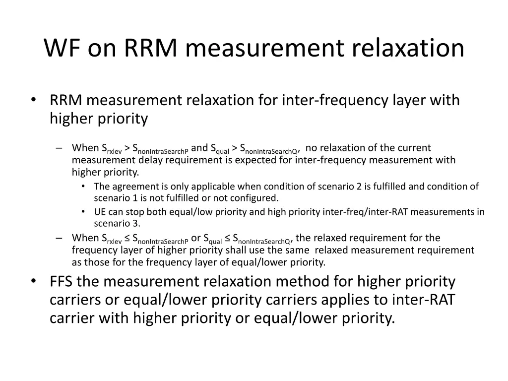 wf on rrm measurement relaxation 1