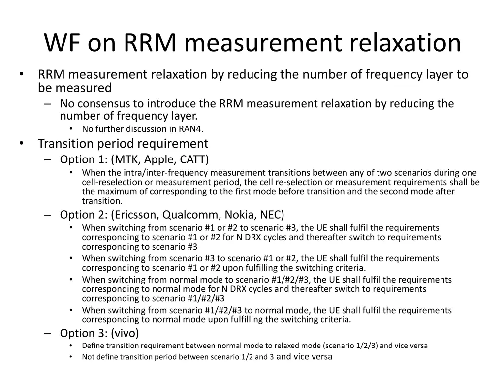 wf on rrm measurement relaxation 2