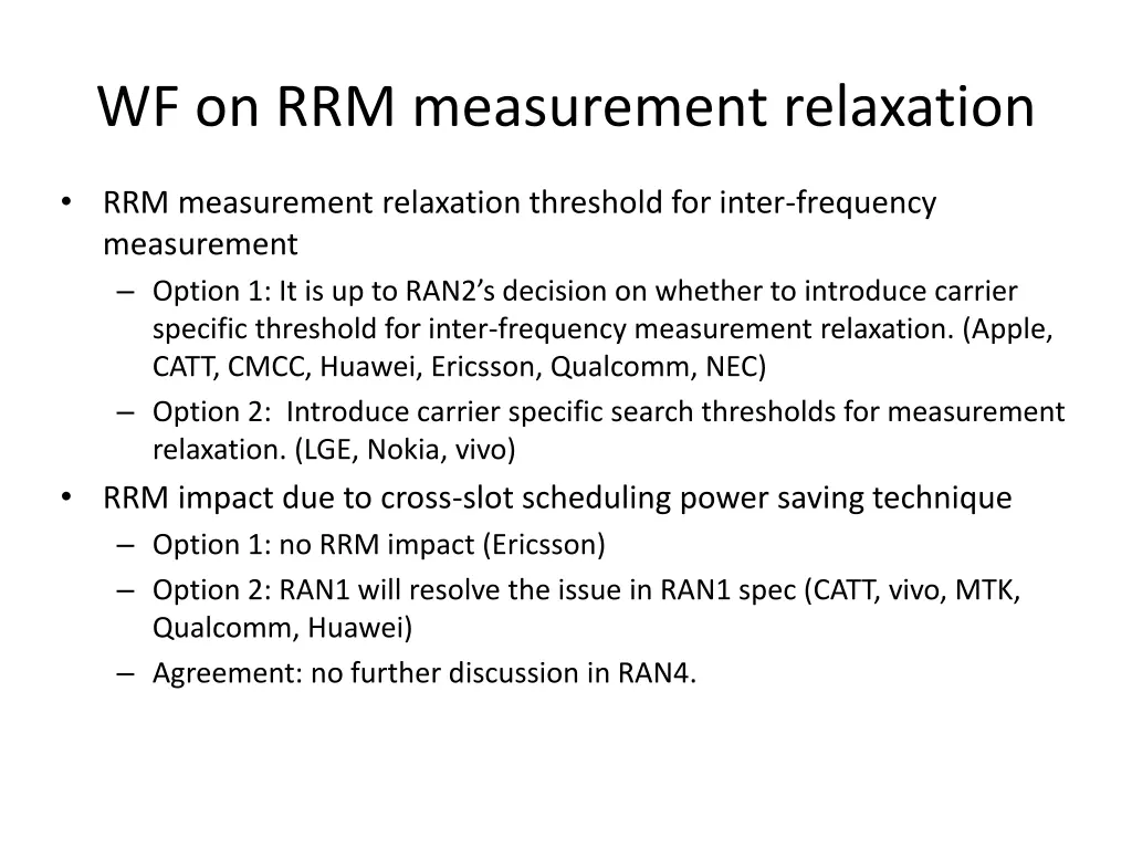 wf on rrm measurement relaxation 4