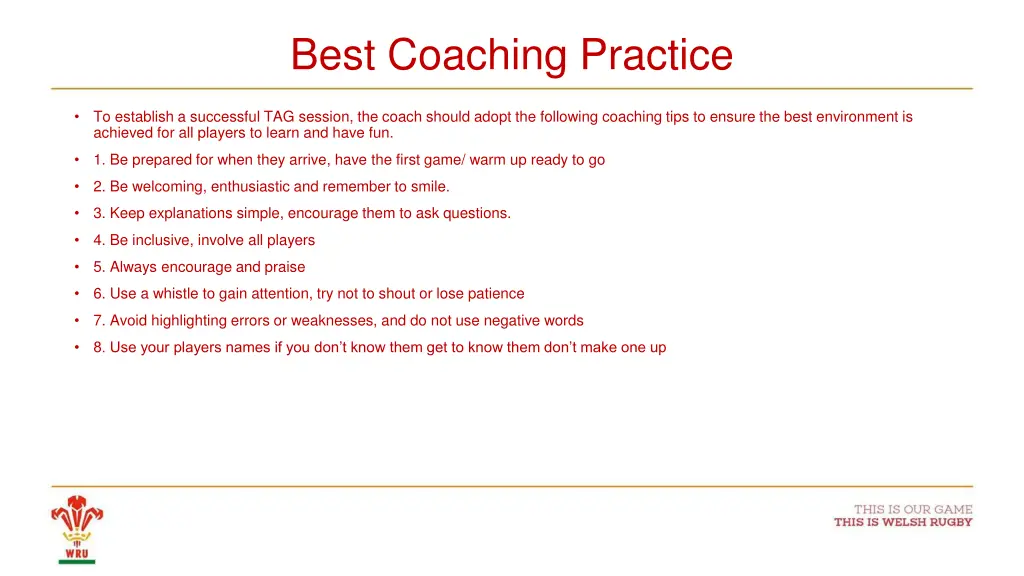 best coaching practice 2