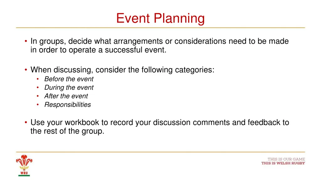 event planning 1