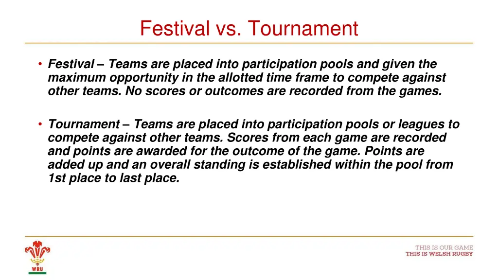 festival vs tournament 1