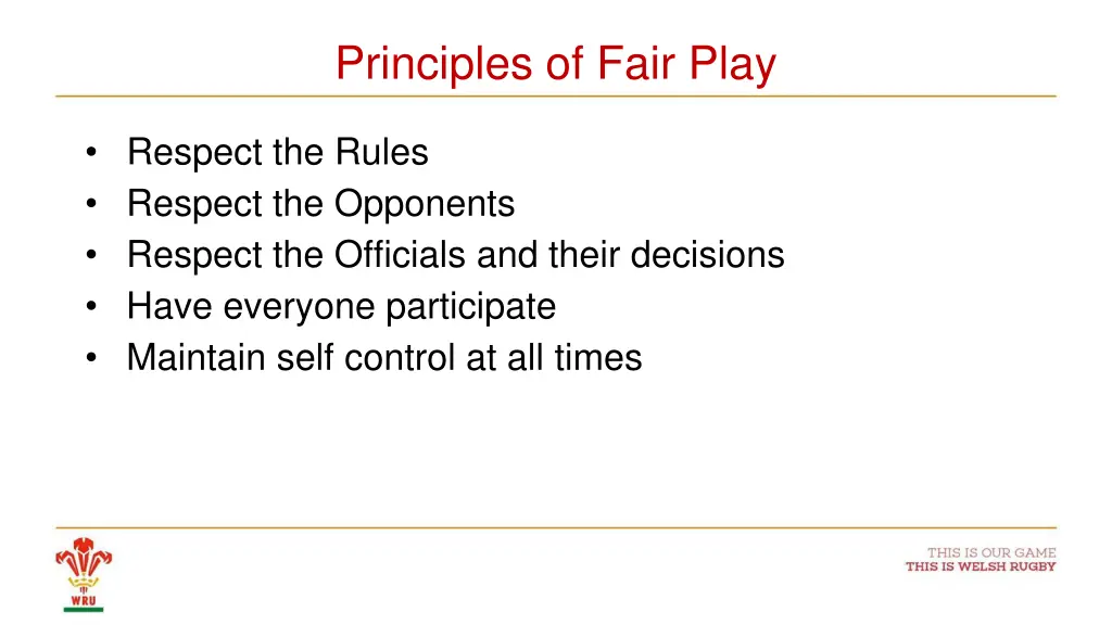 principles of fair play