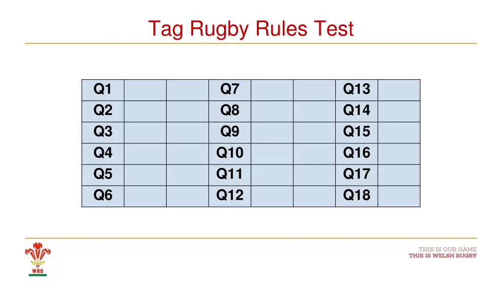 tag rugby rules test