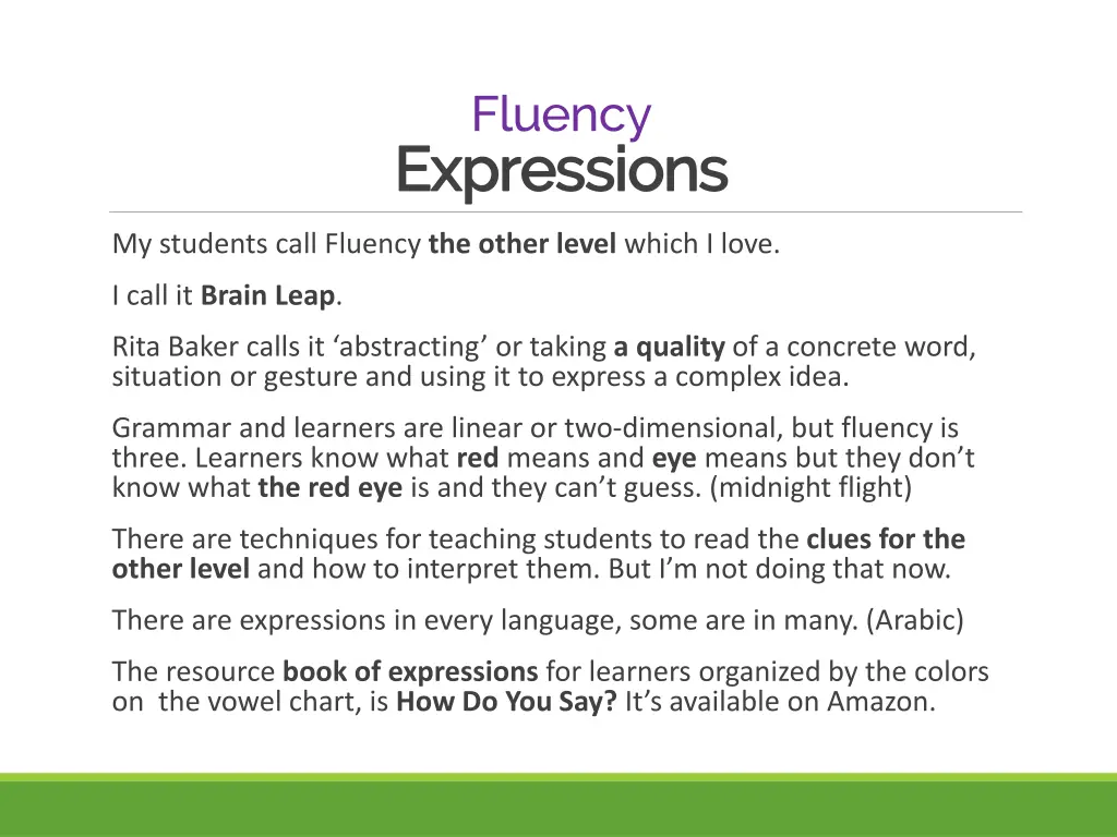 fluency expressions expressions