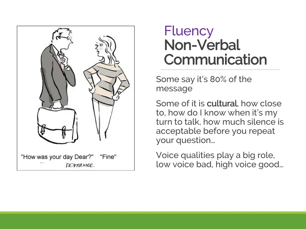 fluency non non verbal verbal communication