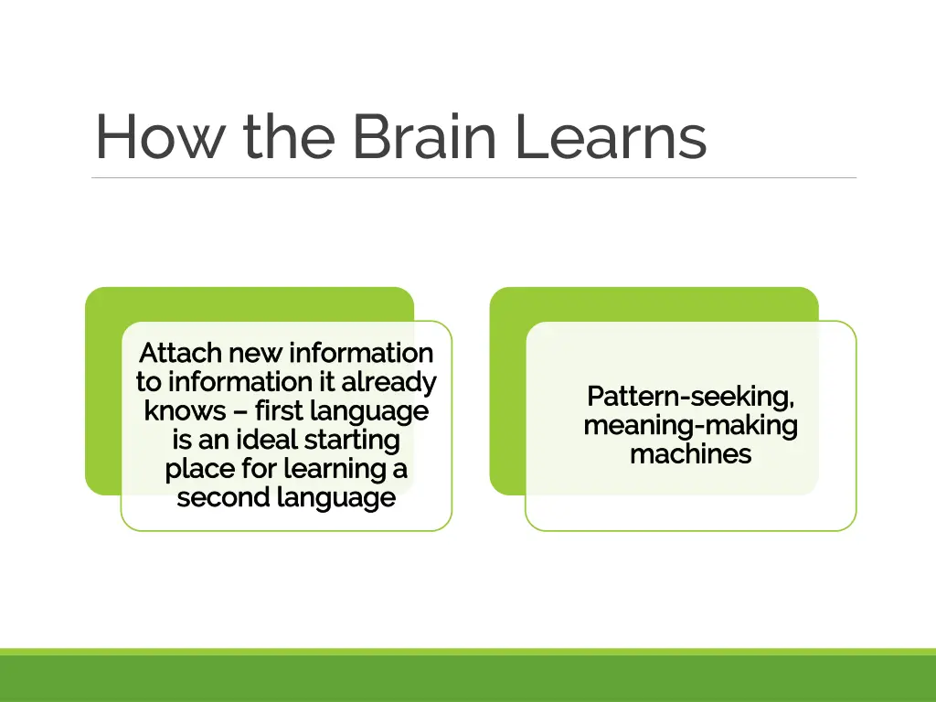 how the brain learns