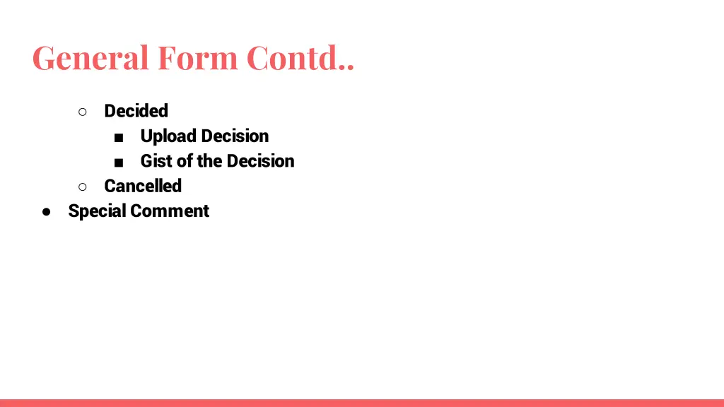 general form contd 1