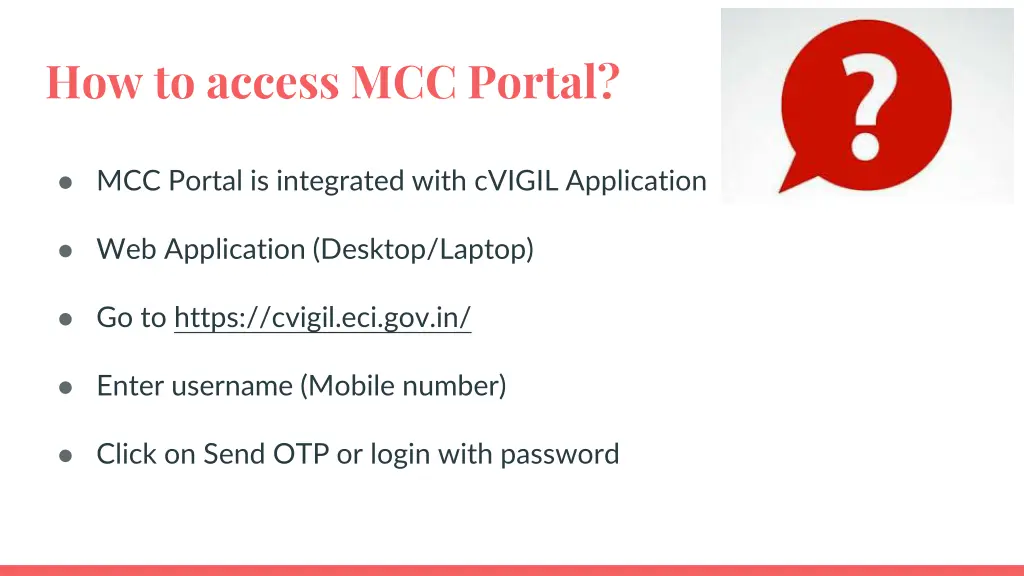 how to access mcc portal