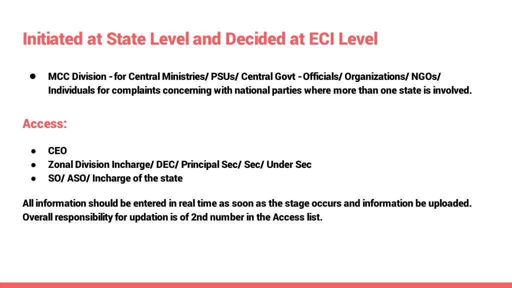 initiated at state level and decided at eci level 1