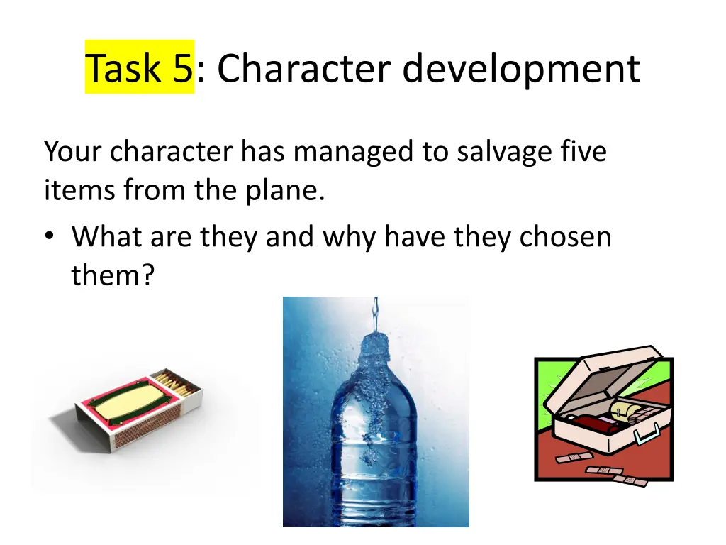 task 5 character development