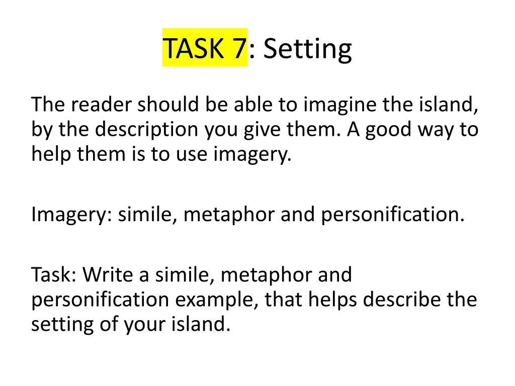 task 7 setting