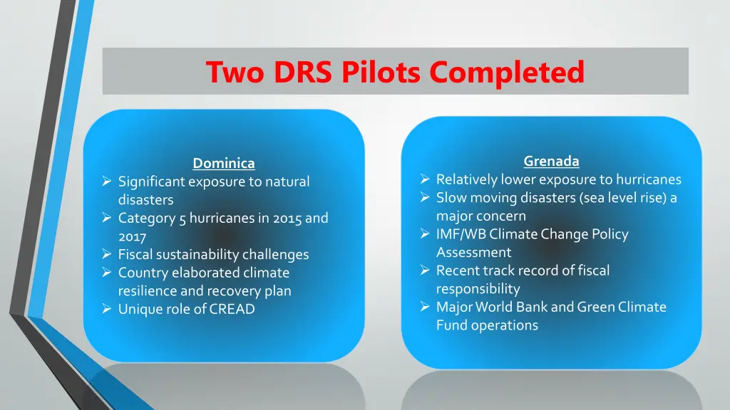 two drs pilots completed