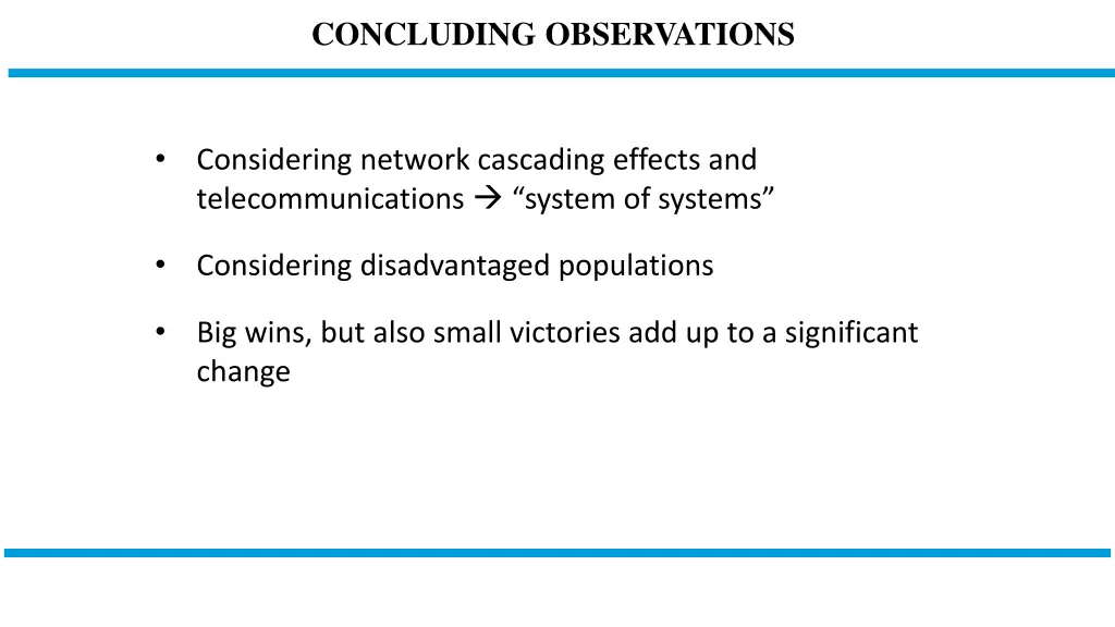 concluding observations 1