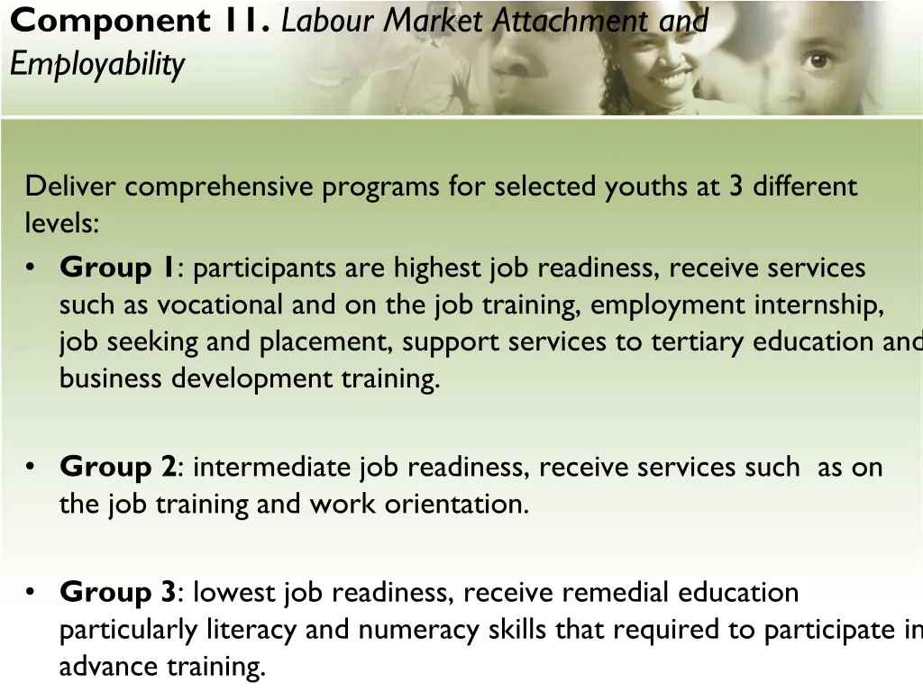 component 11 labour market attachment