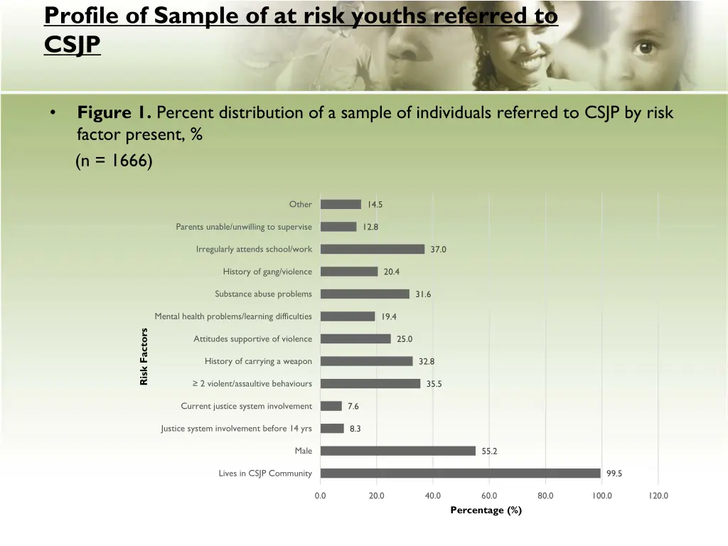 profile of sample of at risk youths referred