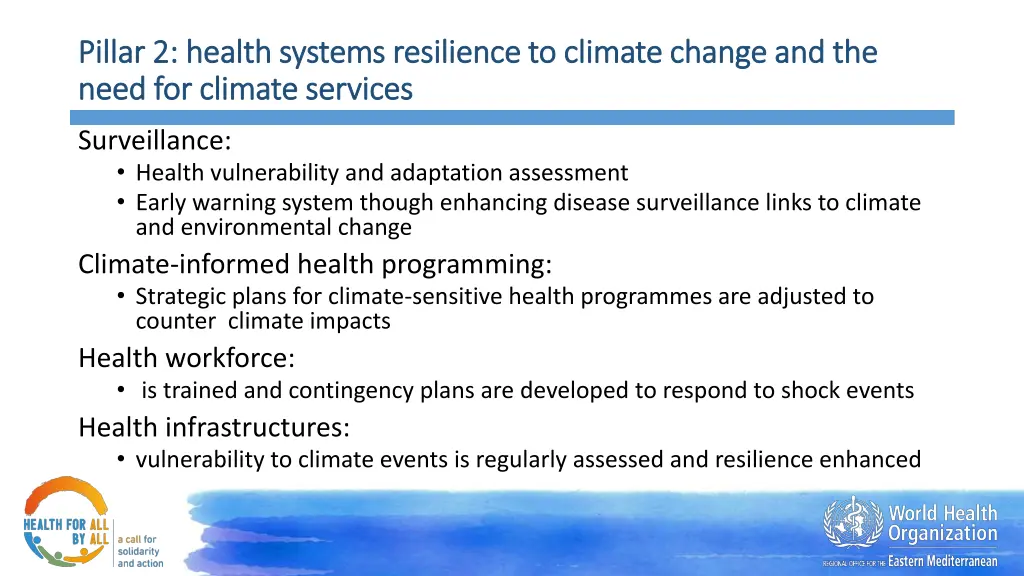 pillar 2 health systems resilience to climate