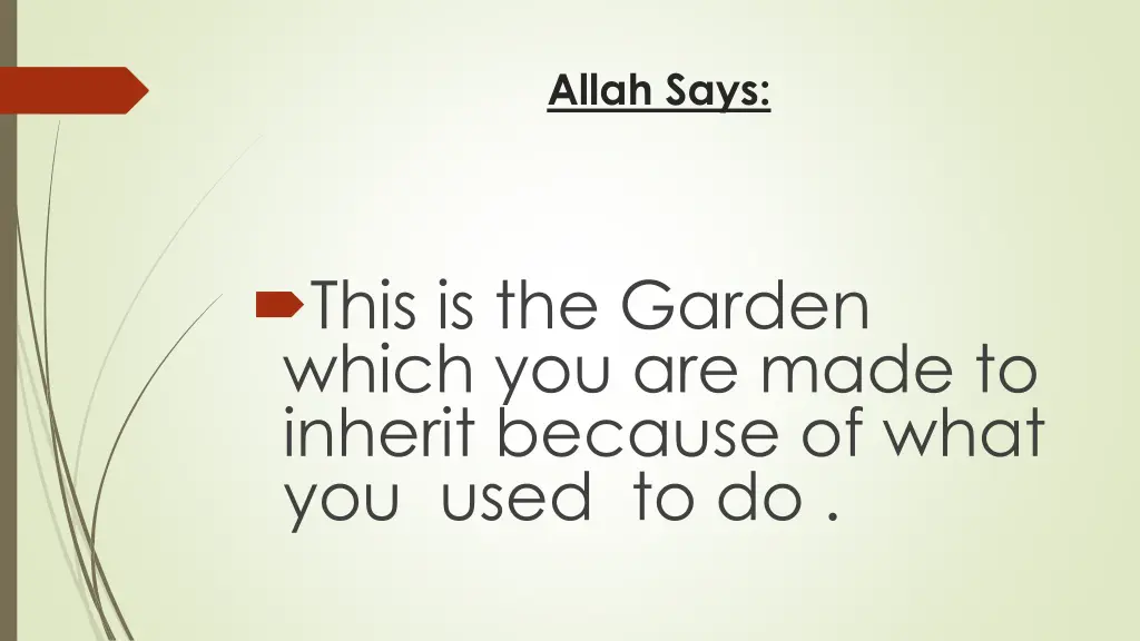 allah says