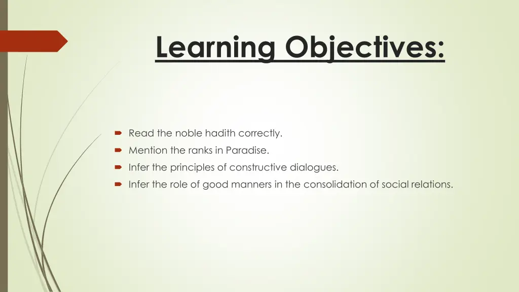 learning objectives