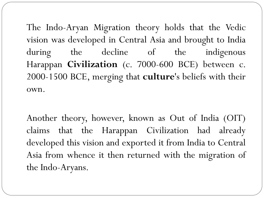 the indo aryan migration theory holds that