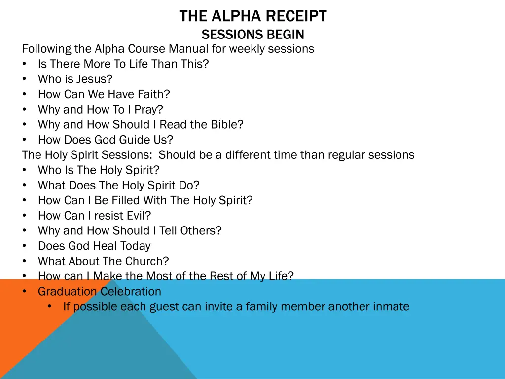 the alpha receipt sessions begin