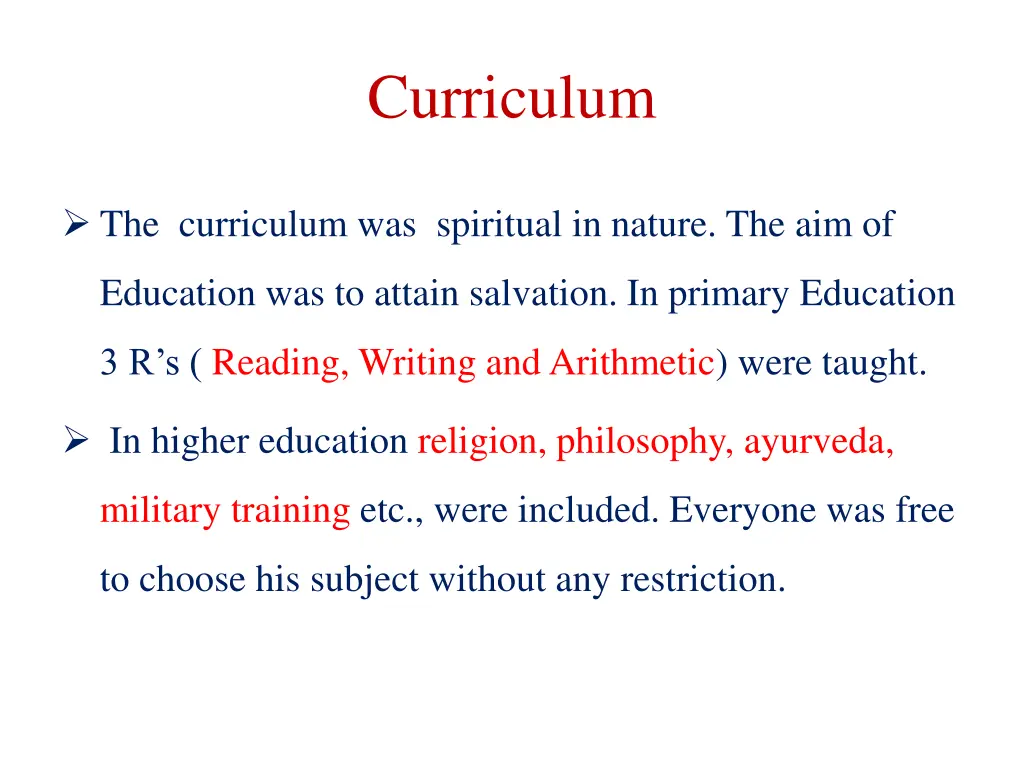 curriculum