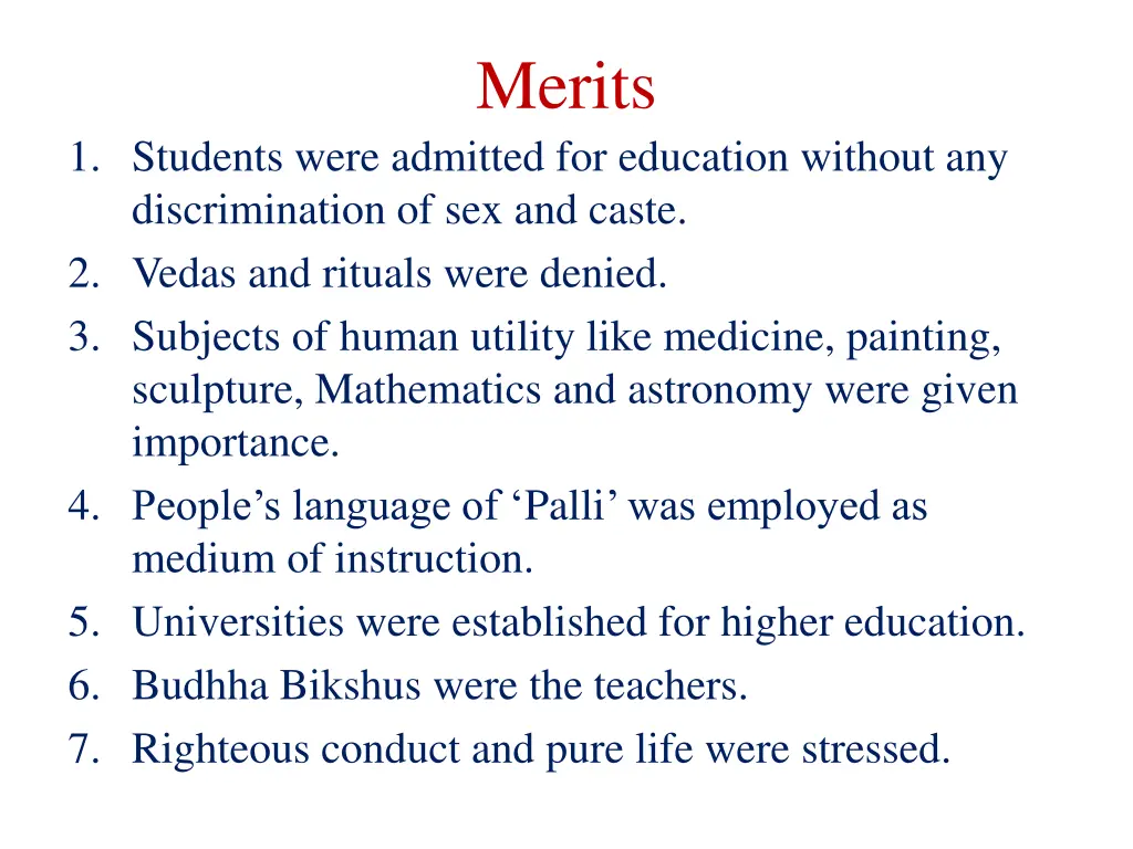 merits