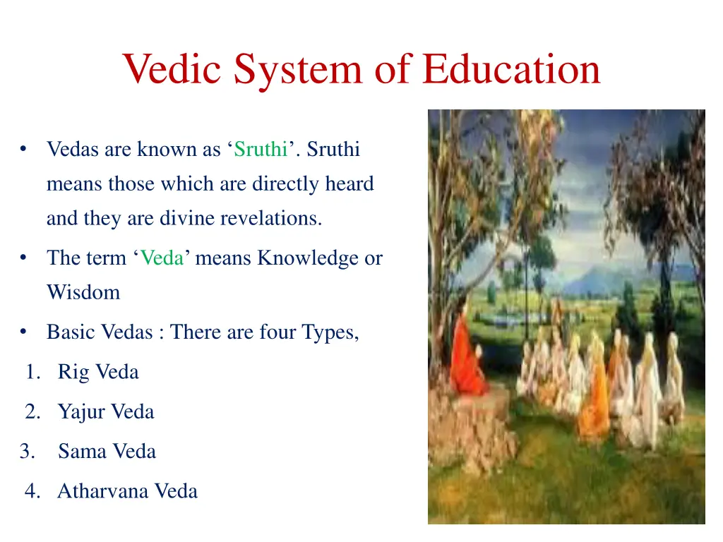 vedic system of education