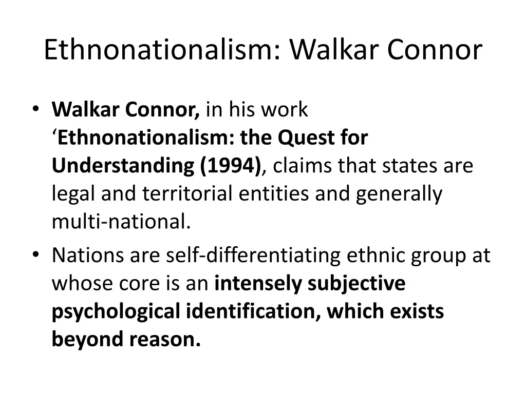 ethnonationalism walkar connor