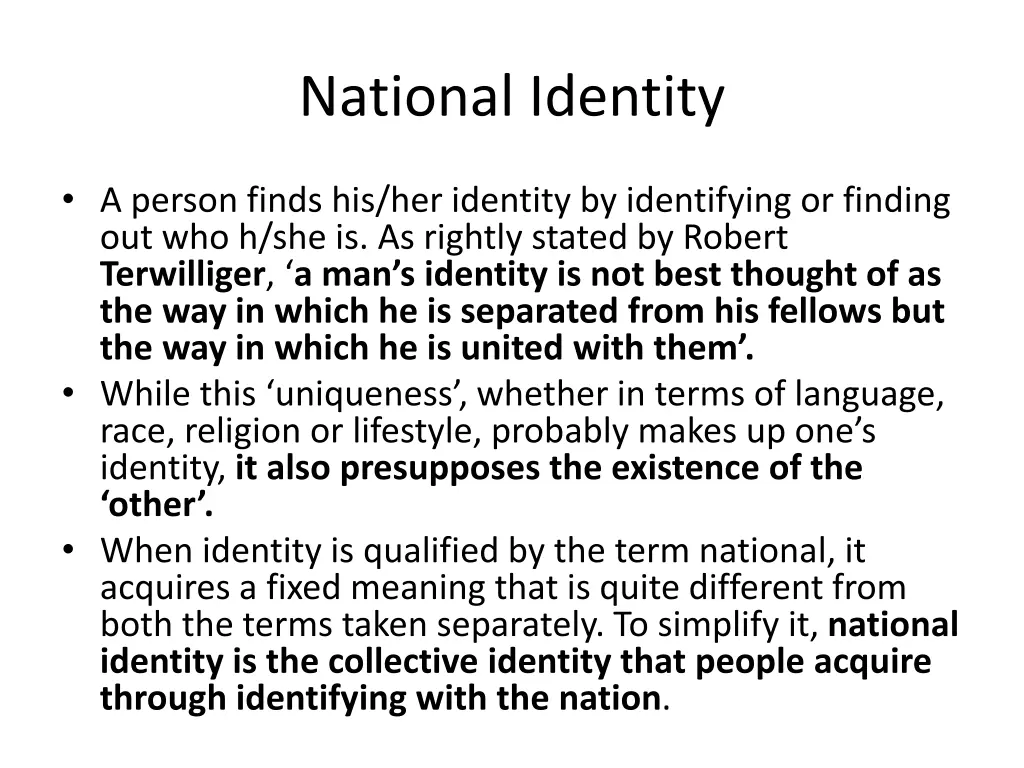 national identity