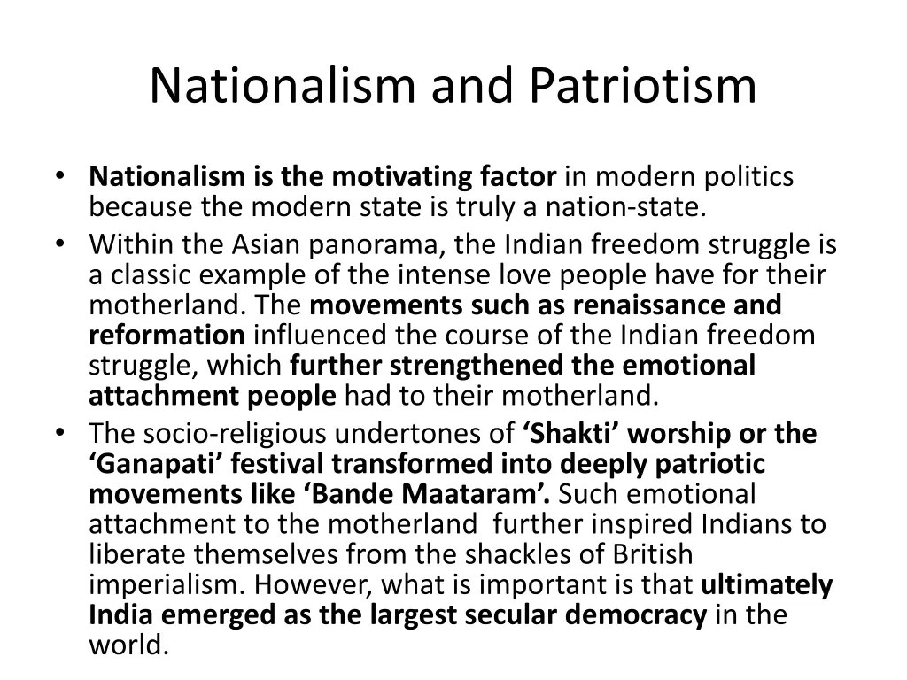 nationalism and patriotism