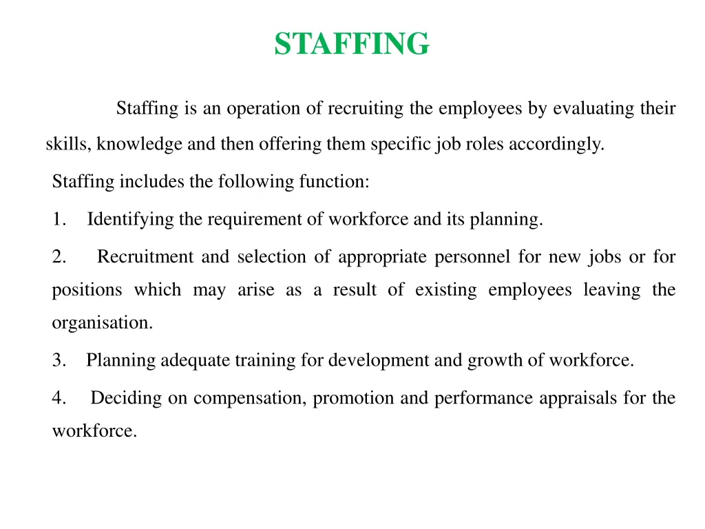 staffing