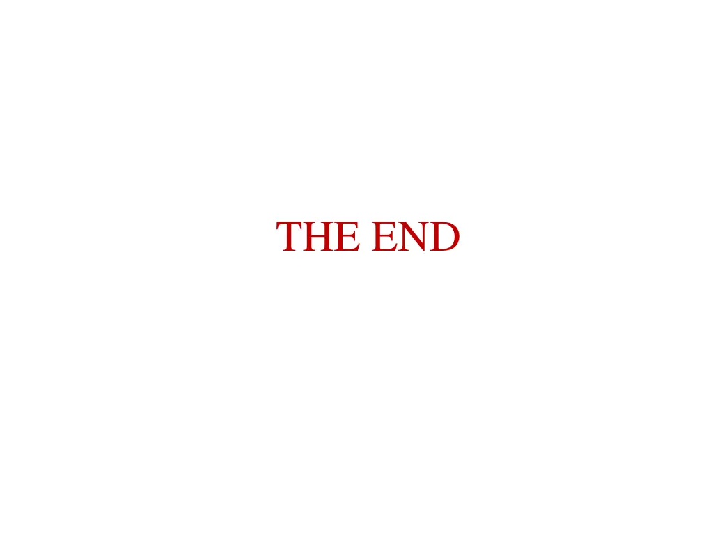 the end