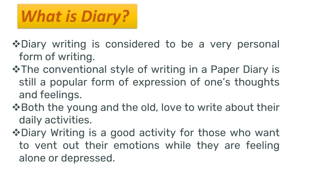 what is diary