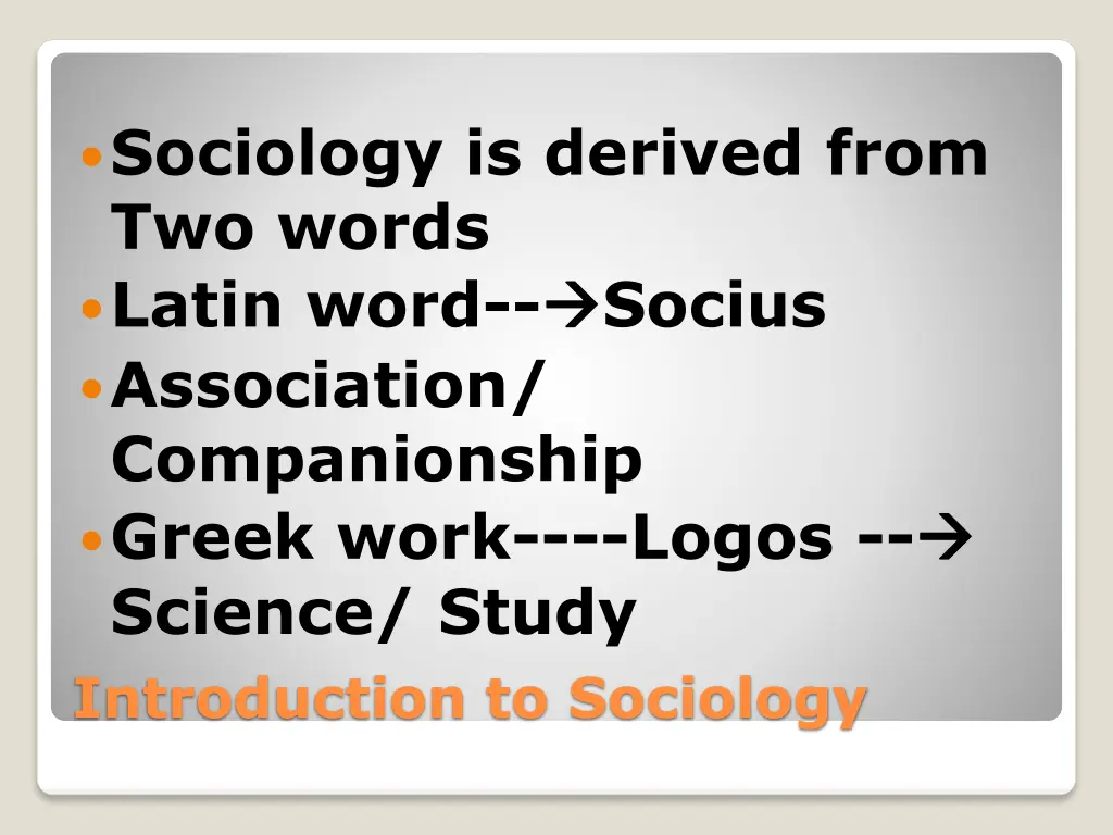 sociology is derived from two words latin word