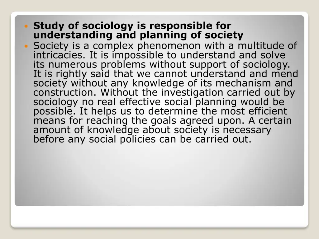 study of sociology is responsible