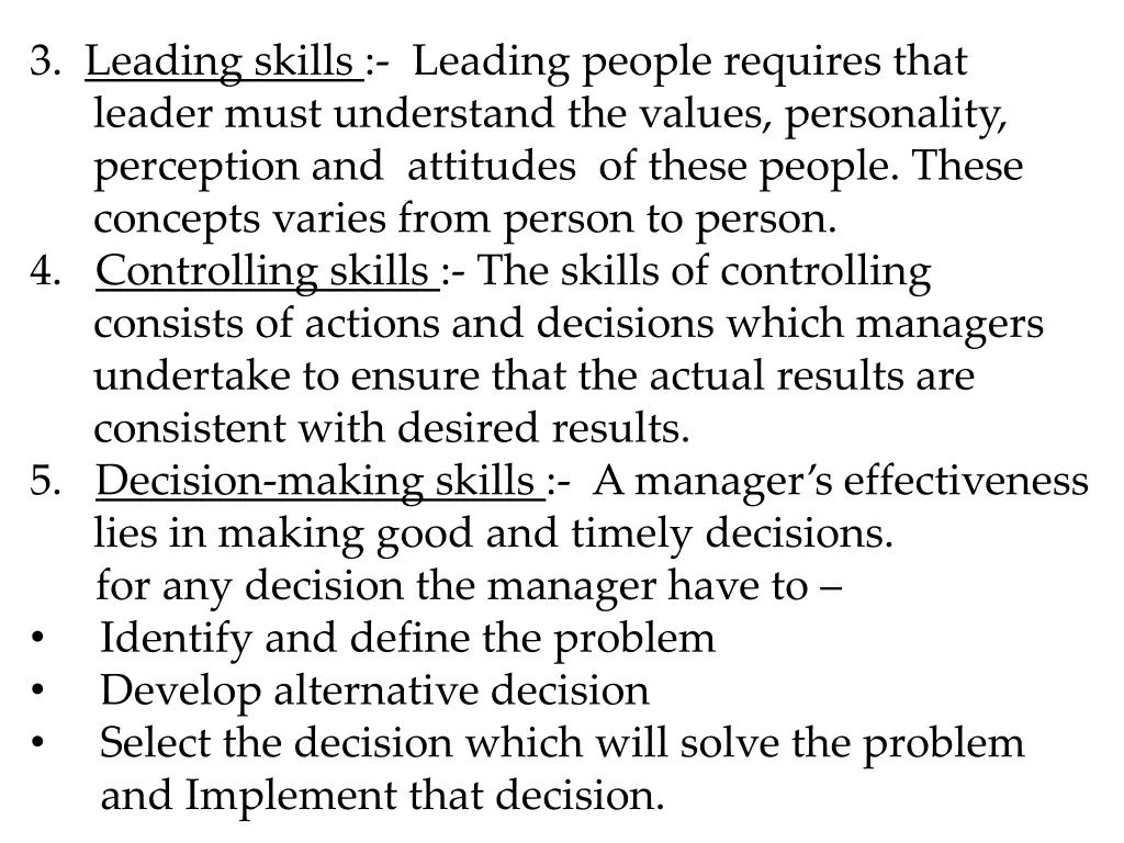 3 leading skills leading people requires that