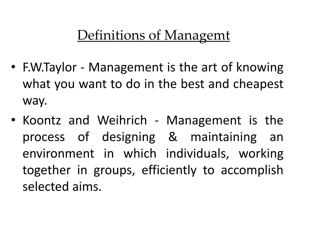 definitions of managemt