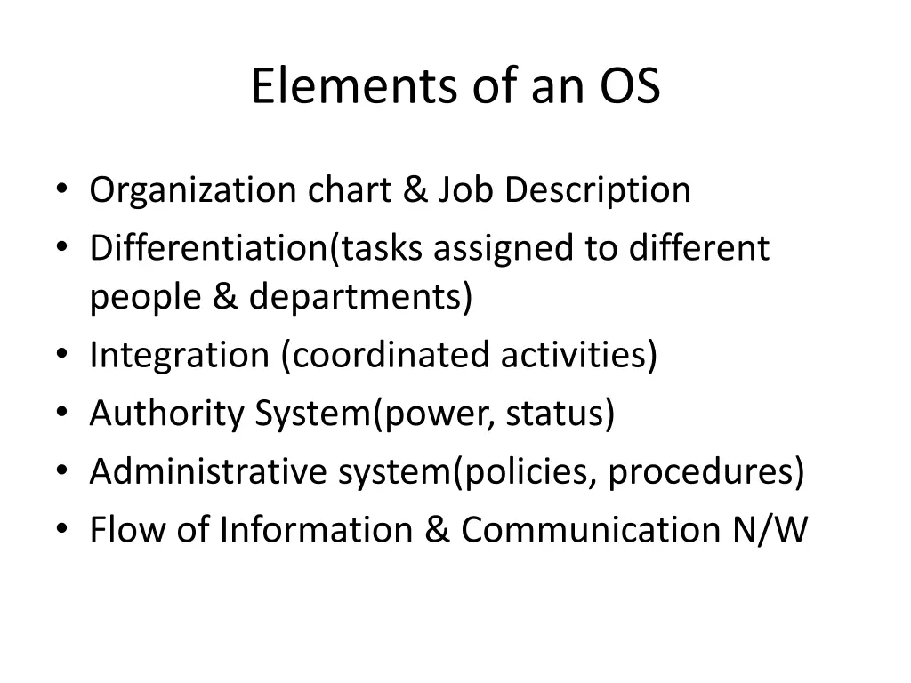 elements of an os