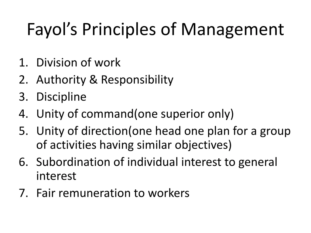 fayol s principles of management