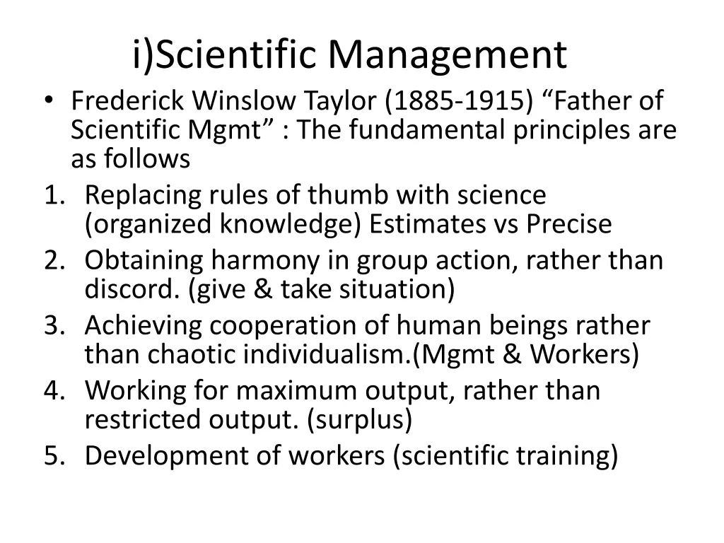 i scientific management frederick winslow taylor