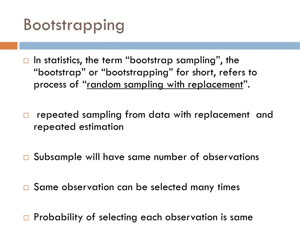 bootstrapping