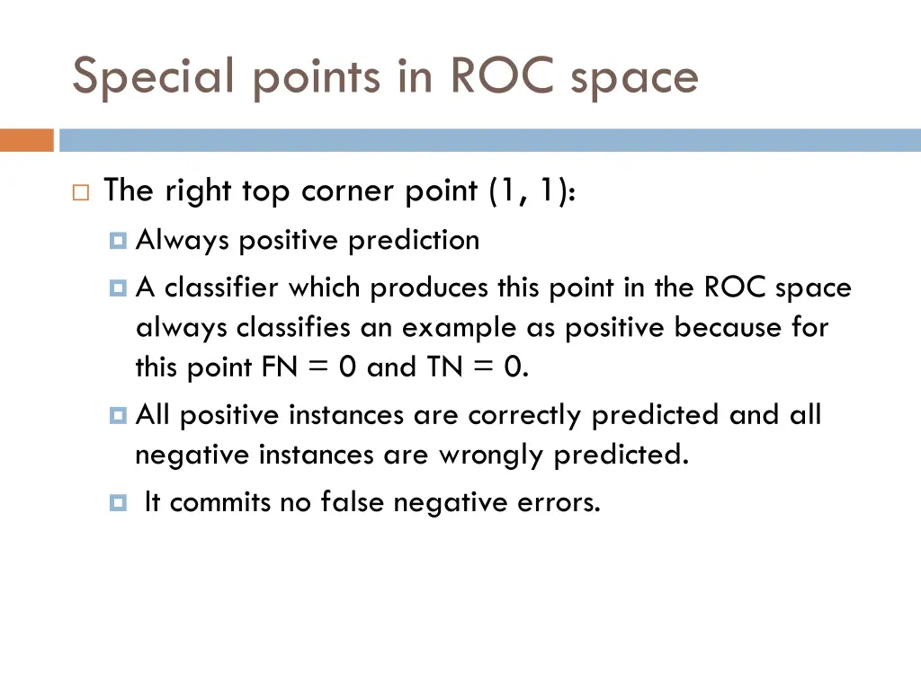 special points in roc space 1